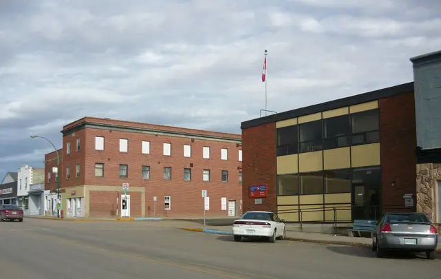 Eamon Block and post office on Main Street